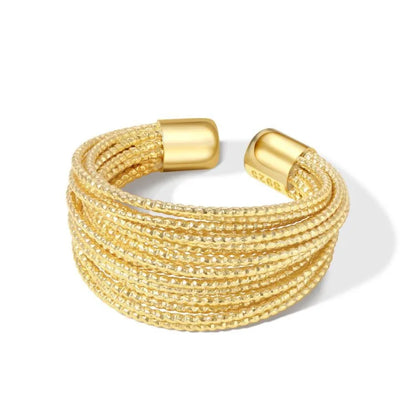 Bague superposée élégante ajustable - Isolde