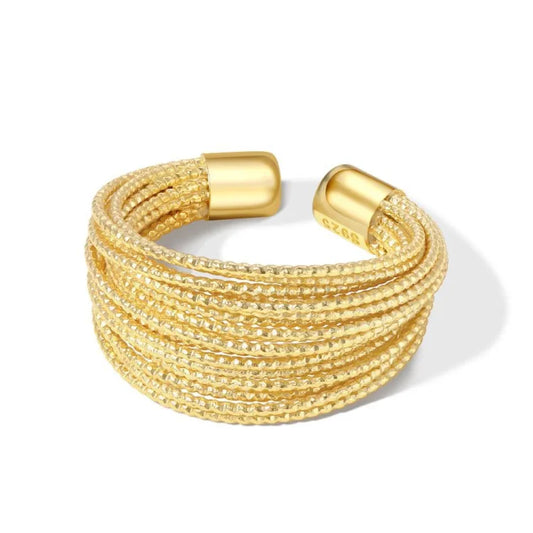 Bague superposée élégante ajustable - Isolde