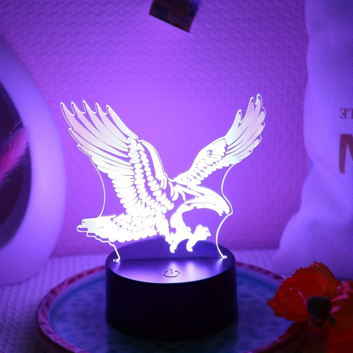 EagleLight – Lampe de nuit LED 3D avec couleurs et tactile
