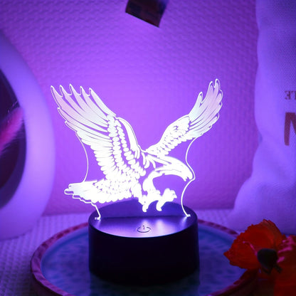 EagleLight – Lampe de nuit LED 3D avec couleurs et tactile