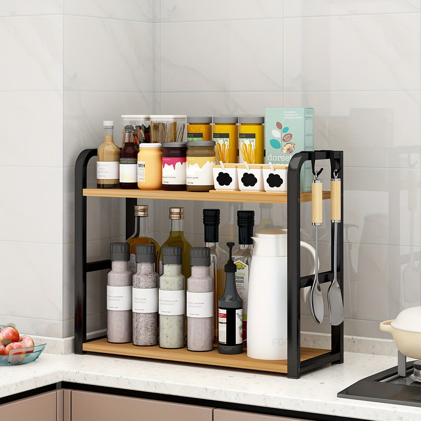 Étagère de cuisine – Spicify – acier inoxydable – organisateur de comptoir