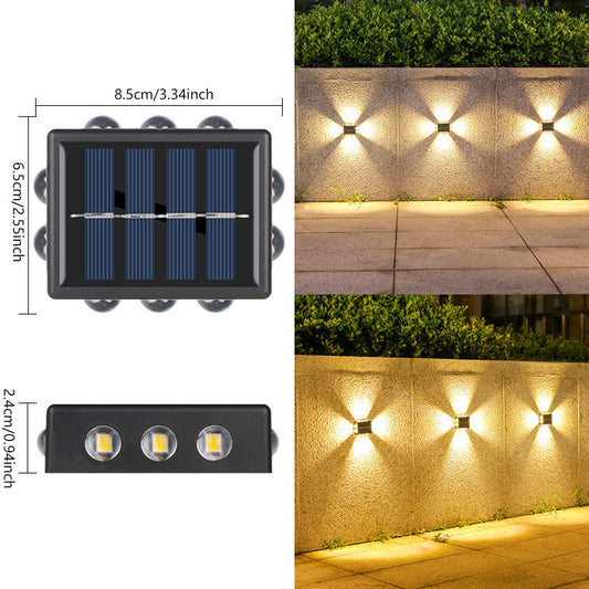 Floroux - Lampe murale solaire LED étanche pour espaces extérieurs