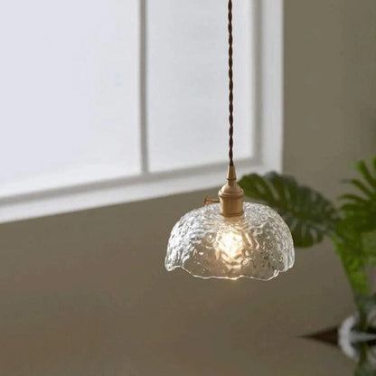 Suspension en verre de laiton Floroux