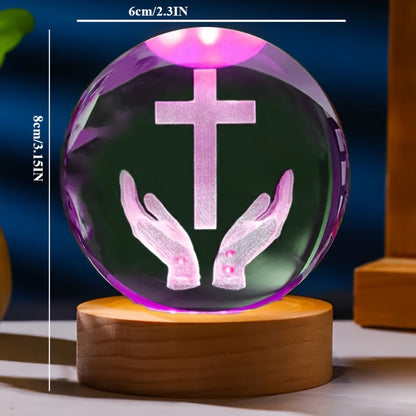 CrystalGlow Lampe - Élégante lampe de nuit 3D en cristal