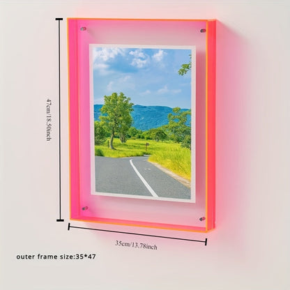 AcrylicFrame – Cadre Photo Vertical Moderne pour Table et Mur