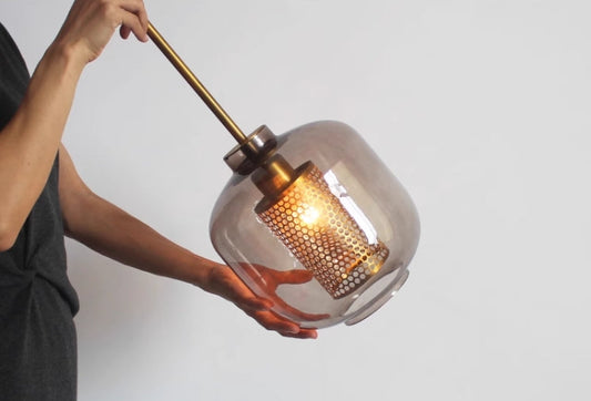 Floroux Lampe Suspendue en Verre | Design d'Éclairage Élégant | Dimmable | Pour Salons et Espaces de Vie