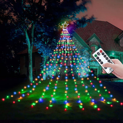 Spectacle lumineux LED pour le sapin de Noël extérieur