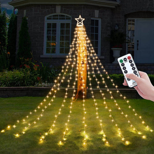 Spectacle lumineux LED pour le sapin de Noël extérieur