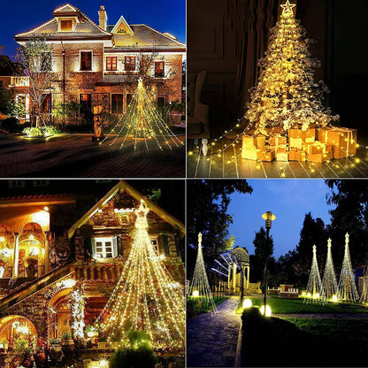 Spectacle lumineux LED pour le sapin de Noël extérieur
