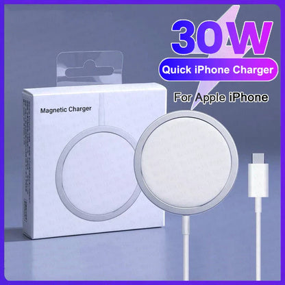 Chargeur sans fil magnétique Qi rapide 30W pour iPhone - Chargeur de téléphone Power Delivery PD