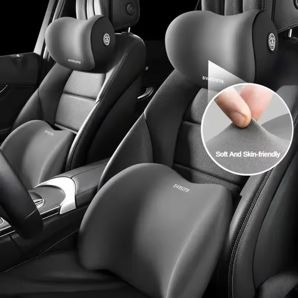 DriveEase - Ensemble de coussins de luxe pour un confort de voyage optimal