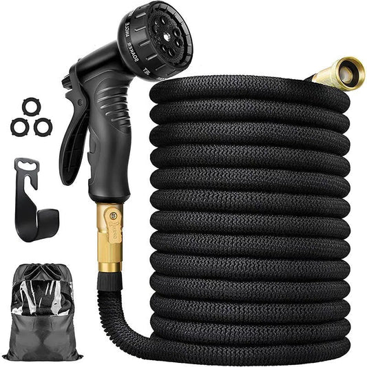Ultimate 100FT Tuyau de jardin extensible léger - Sans plis, 8 modes de pulvérisation, parfait pour le jardinage et le lavage de voiture