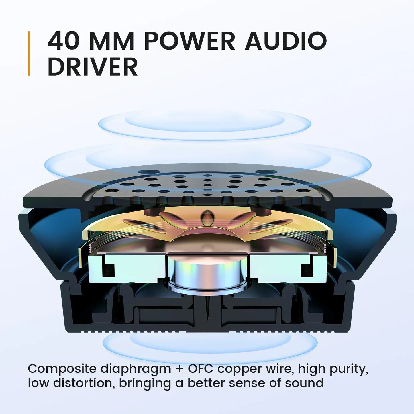 Casque de bureau filaire EKSA H15 avec microphone - TWS réduction de bruit HiFi stéréo dynamique