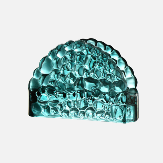 Porte-serviettes en verre avec des joyaux de couronne