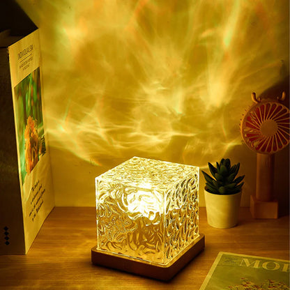 CubeÉclat - Lampe Cube Lumineuse Effet Boréal