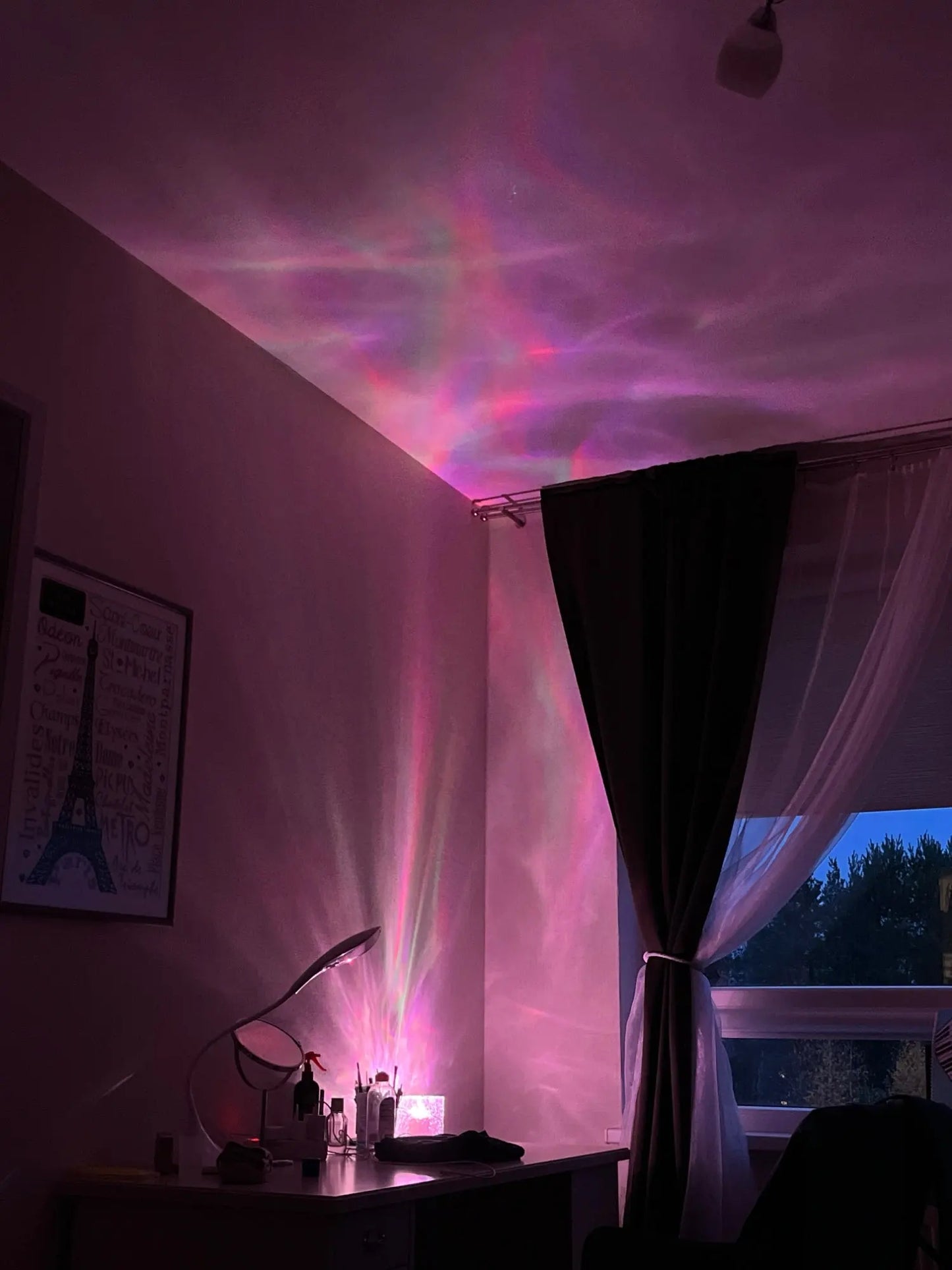 CubeÉclat - Lampe Cube Lumineuse Effet Boréal