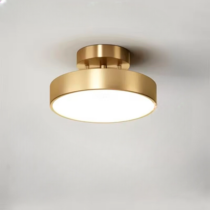 ÉclatCuivre – Lustre Cuivre Rond pour Entrée et Chambre