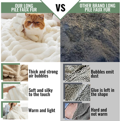 Douce et chaude couverture en tricot Design de rayures de drapeau luxueuses Confortable et douillet