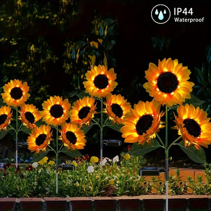SolarBloom Light – Lampe de jardin LED Tournesol 3 têtes
