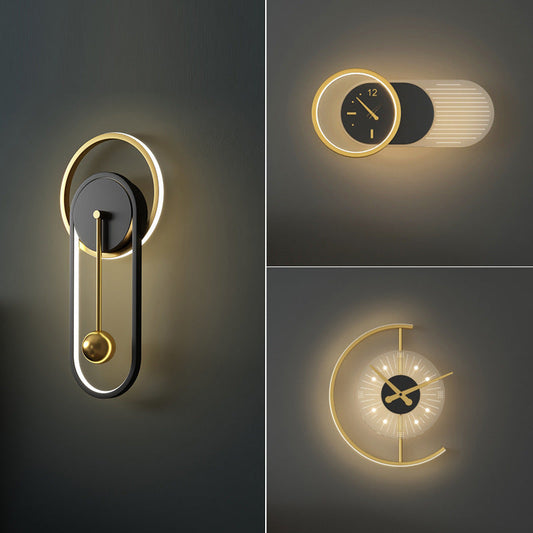 Nordic Minimalist Stille Horloge Applique Murale