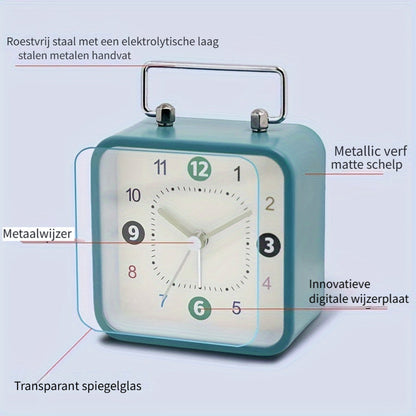 TimeCube Horloge - Horloge Carré Élégant avec Lumière de Nuit