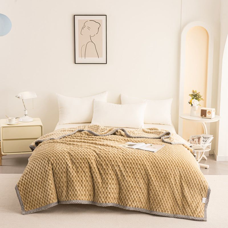 Floroux - Couverture multifonctionnelle en motif rayé 3D