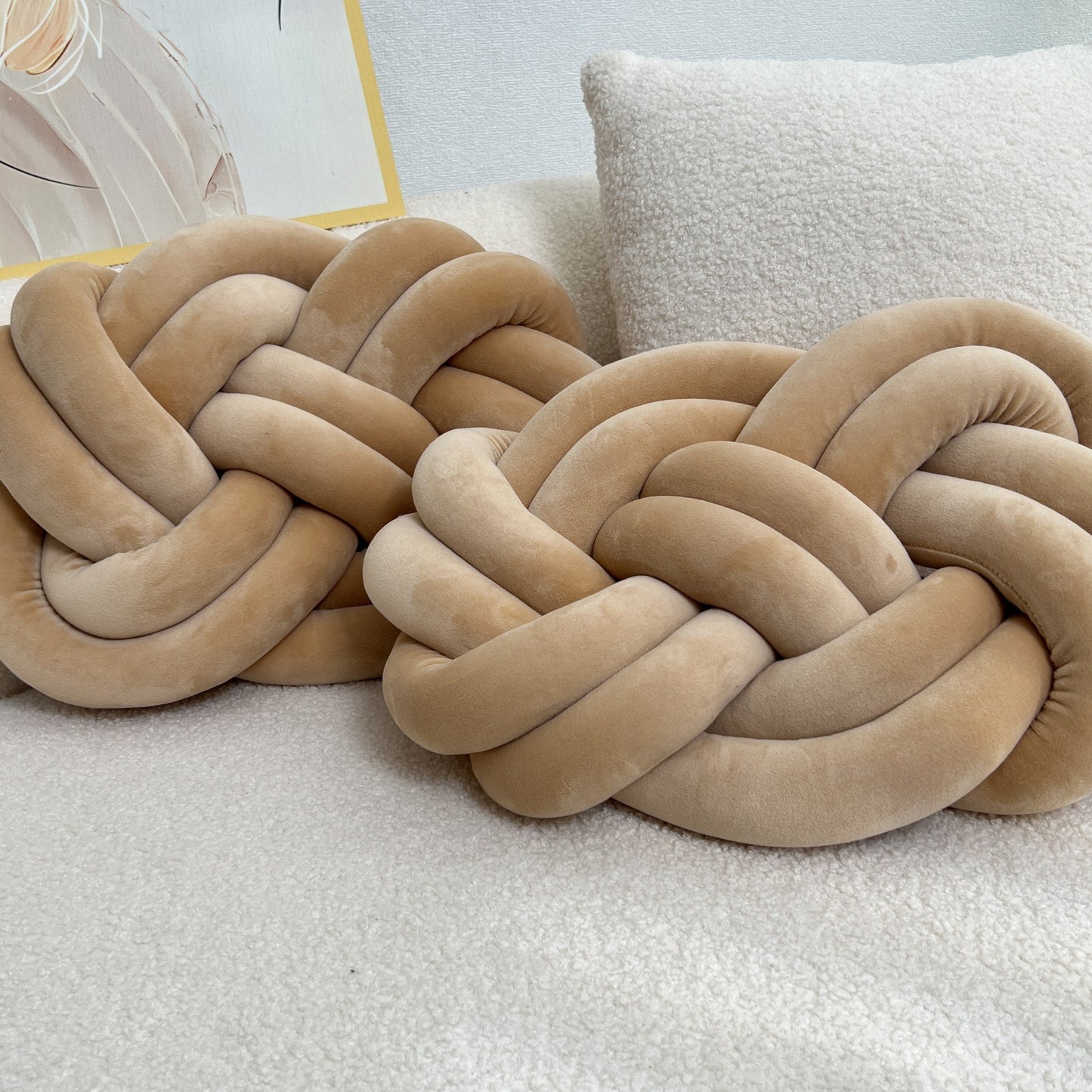 Coussin Bouton Floroux - Coussin Doux en Peluche, Coussin Décoratif pour Lit, Canapé et Salon