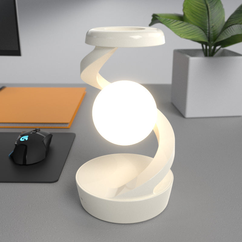 Lampe de lune rotative 2-en-1 avec chargement sans fil