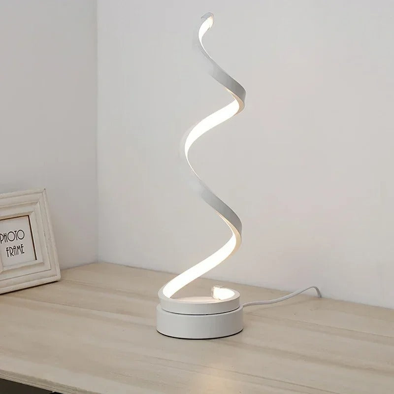 Floroux - Lampe de table spirale moderne dimmable avec base ronde Lampe de table spirale moderne dimmable avec base ronde