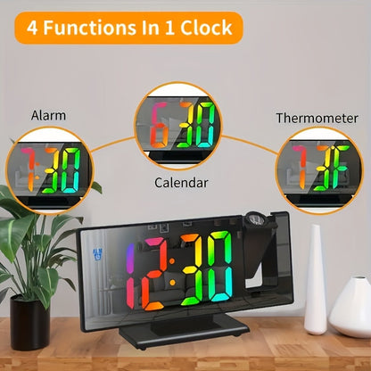 TimeView Horloge – Miroir Moderne Projecteur LED