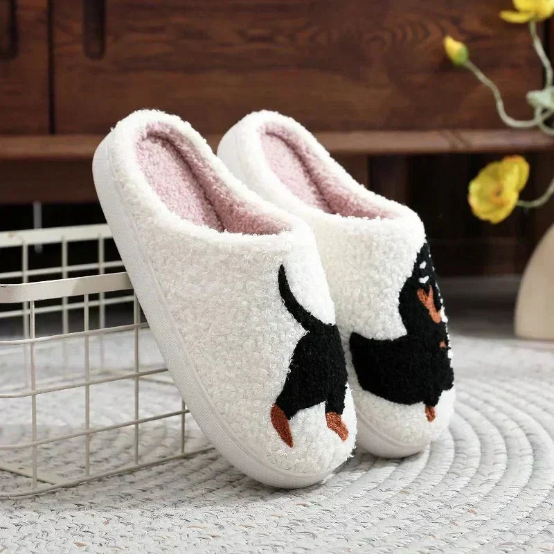 Floroux Chaussons pour Dachshund | Doux & Chaud | Design Amusant | Parfait pour la Maison