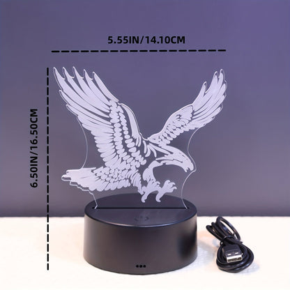 EagleLight – Lampe de nuit LED 3D avec couleurs et tactile