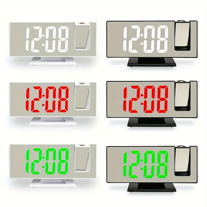 ProjectTime Horloge - Miroir de projection LED grand et élégant