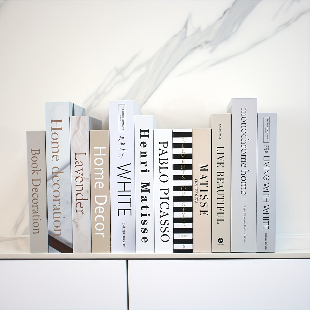 CityCharm - Ensemble de Livres Décoratifs Trompe-l'œil élégant