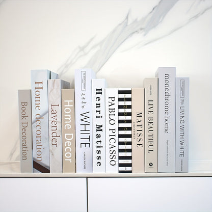 CityCharm - Ensemble de Livres Décoratifs Trompe-l'œil élégant