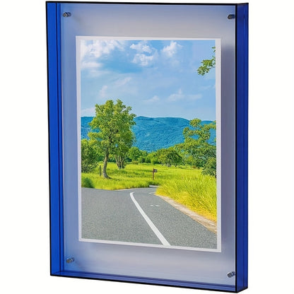 AcrylicFrame – Cadre Photo Vertical Moderne pour Table et Mur