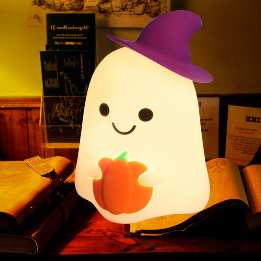Lampe de nuit LED en silicone souple fantôme citrouille - Cadeau parfait pour les enfants et les filles
