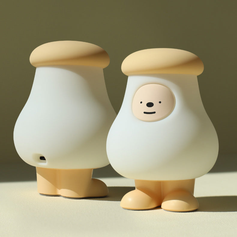 Lampe de nuit LED en silicone squishy champignon à grosse tête - Cadeau parfait pour les enfants et les filles