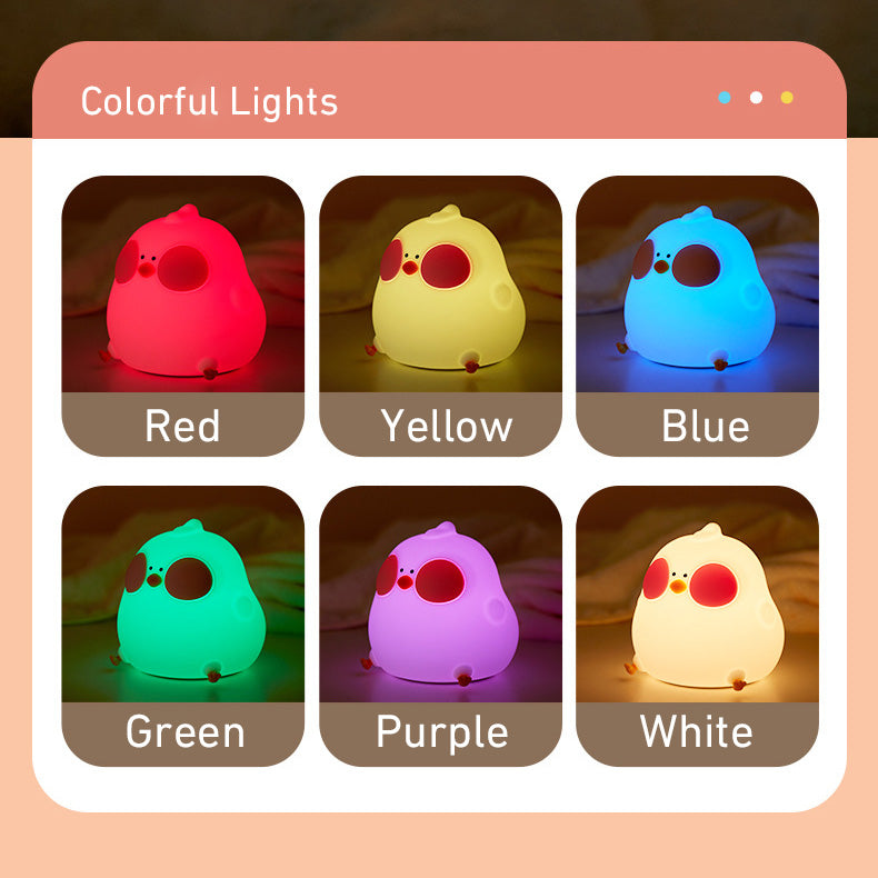 Clever Silicone Cuckoo Hen LED Night Light - Perfect Gift for Kids and Girls