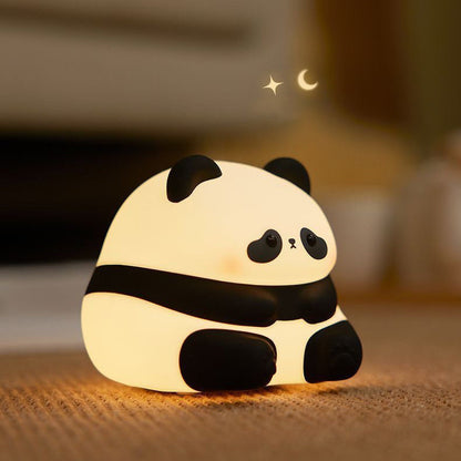 Lampe de nuit LED panda en silicone compressible - Cadeau parfait pour les enfants et les filles