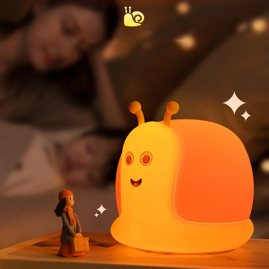 Lampe de nuit LED escargot en silicone molletonné - Cadeau parfait pour les enfants et les filles