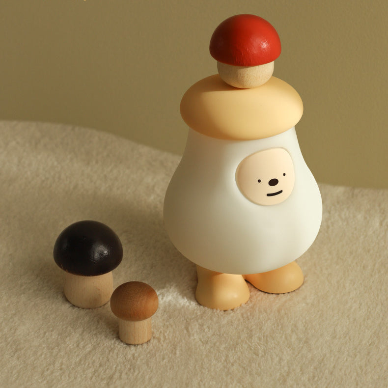 Lampe de nuit LED en silicone squishy champignon à grosse tête - Cadeau parfait pour les enfants et les filles