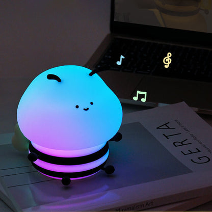 Lampe de nuit LED abeille en silicone squishy - Cadeau parfait pour les enfants et les filles