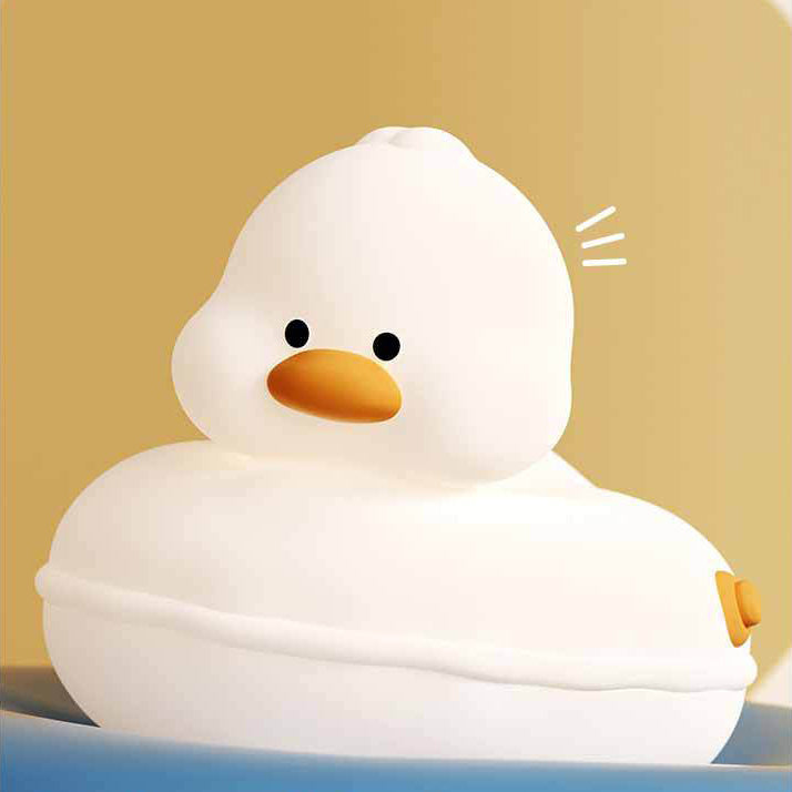 Bague de natation canard lampe de nuit LED squeeze silicone tap lampe meilleur cadeau pour bébé et fille