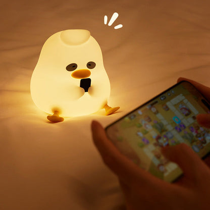 Lampe de nuit LED canard hibou nocturne en silicone squishy - Cadeau parfait pour les enfants et les filles