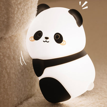 Lumière de nuit LED Panda Sauvage en Silicone Souple - Cadeau Parfait pour Enfants et Filles