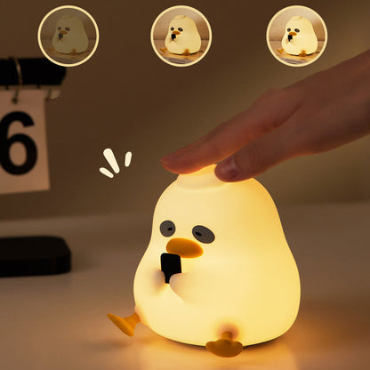 Lampe de nuit LED canard hibou nocturne en silicone squishy - Cadeau parfait pour les enfants et les filles