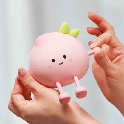 Lampe de nuit LED en silicone souple en forme de pêche - Cadeau parfait pour les enfants et les filles