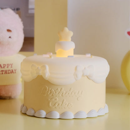 Lampe de nuit LED gâteau d'anniversaire en silicone squishy - Cadeau parfait pour les enfants et les filles