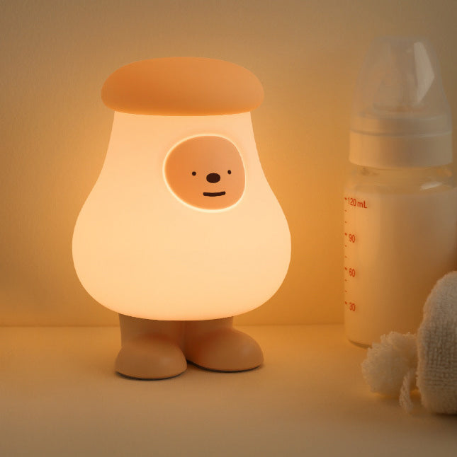Lampe de nuit LED en silicone squishy champignon à grosse tête - Cadeau parfait pour les enfants et les filles
